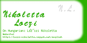 nikoletta loczi business card